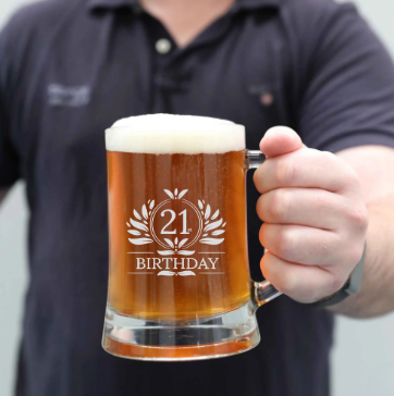 Birthday Engraved Beer Glass