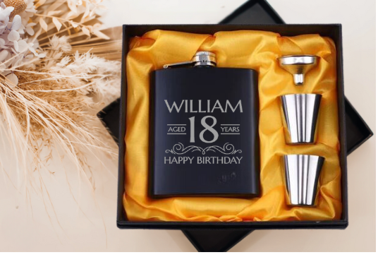 Birthday Whisky Flask Set