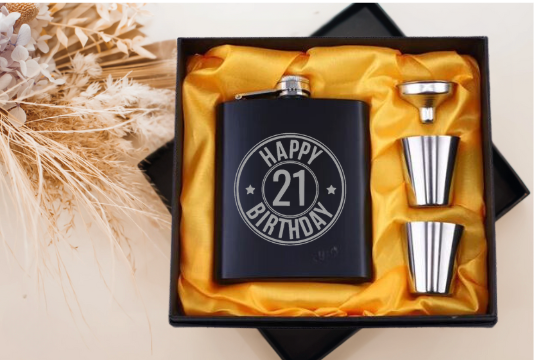 Birthday Whisky Flask Set