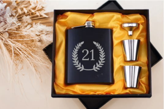 Birthday Whisky Flask Set