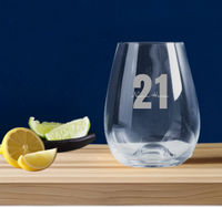Birthday Engraved Stemless Wine Glass