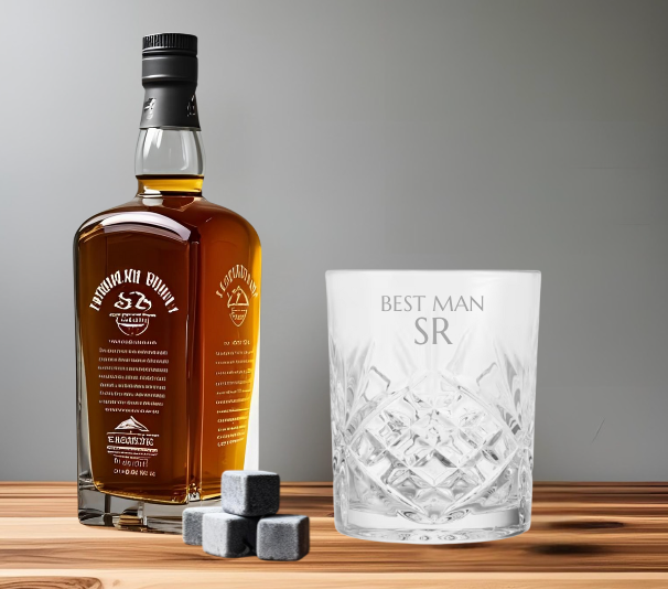 Groomsmen Engraved Bond Whisky Glass