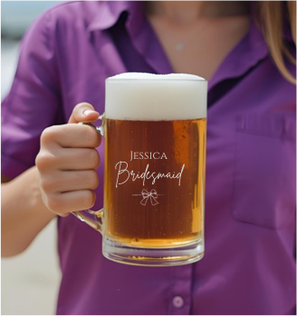 Bridesmaid Engraved Beer Glass