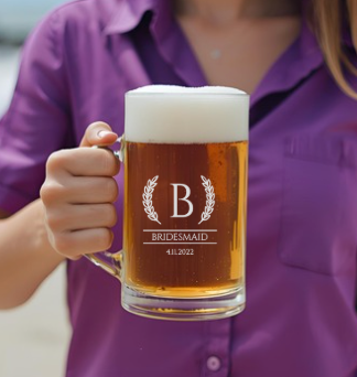 Bridesmaid Engraved Beer Glass