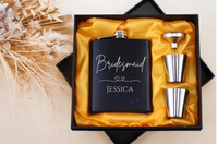Bridesmaid Whisky Flask Set