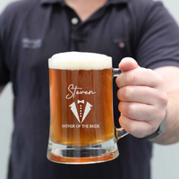 Groomsmen Engraved Beer Glass
