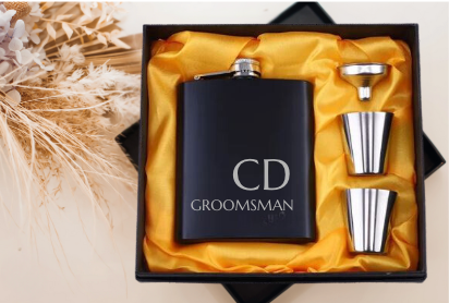 Groomsmen Whisky Flask Set