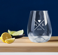 Groomsmen Engraved Stemless Wine Glass