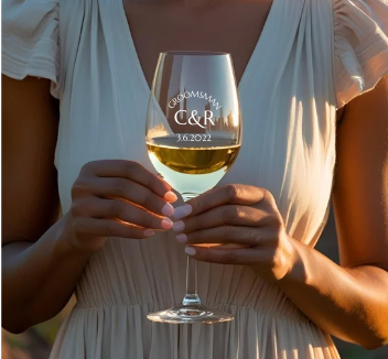 Groomsmen Engraved Wine Glass