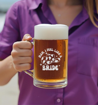 Hens Engraved Beer Glass