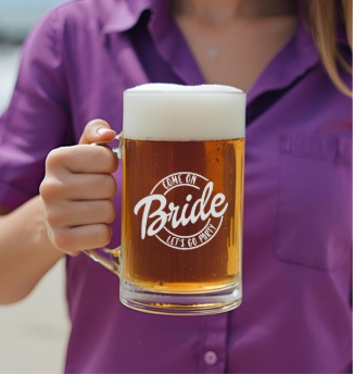 Hens Engraved Beer Glass