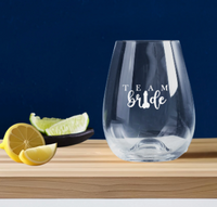 Hens Party Engraved Stemless Wine Glass