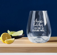 Hens Party Engraved Stemless Wine Glass