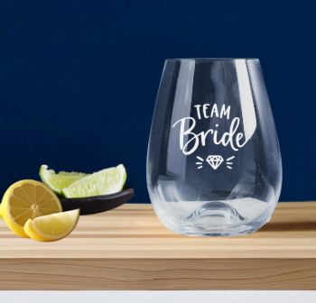 Hens Party Engraved Stemless Wine Glass