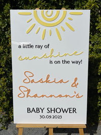 Baby Shower Sign - Sunshine Design