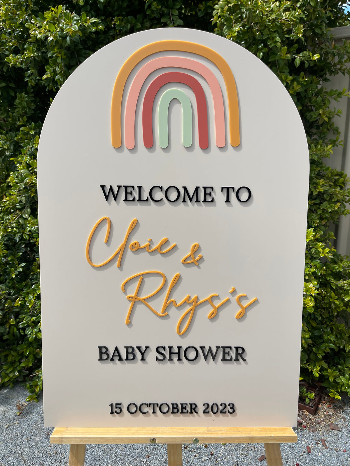 Baby Shower Sign - Rainbow Design