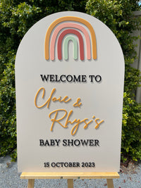 Baby Shower Sign - Rainbow Design