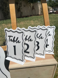 Table Numbers – Wavy Design