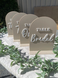 Table Numbers – Arch Design