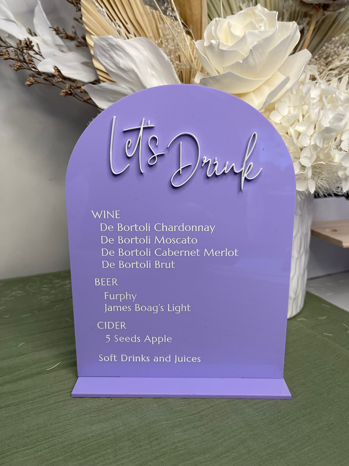 Bar & Menu Sign – Let's Drink Design