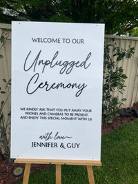 Reception Sign – Unplugged Ceremony Design