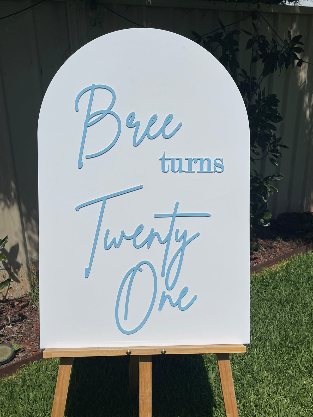 Birthday Party Sign - Flick Design