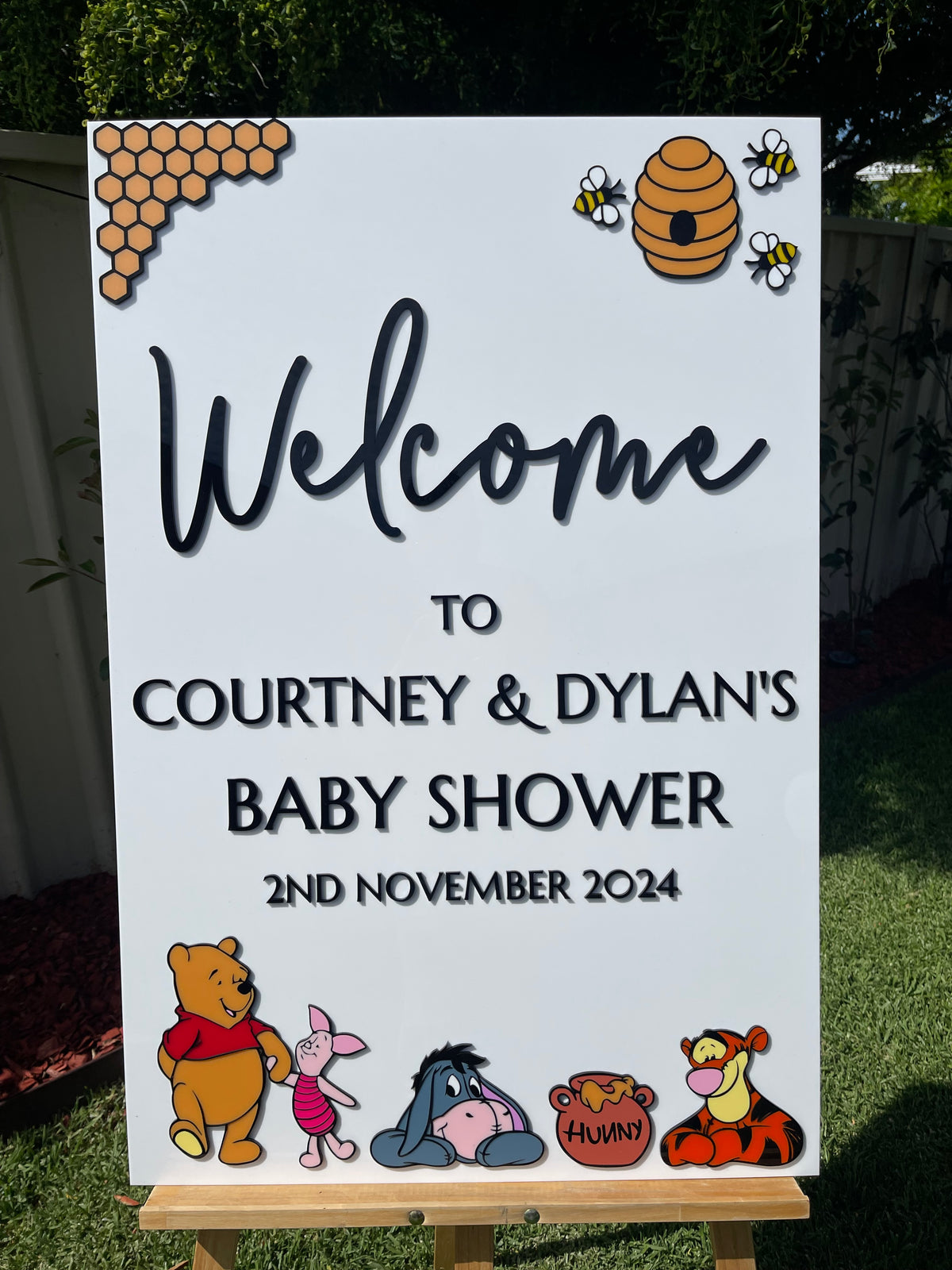 Baby Shower Sign - Pooh & Friends Design