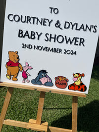 Baby Shower Sign - Pooh & Friends Design