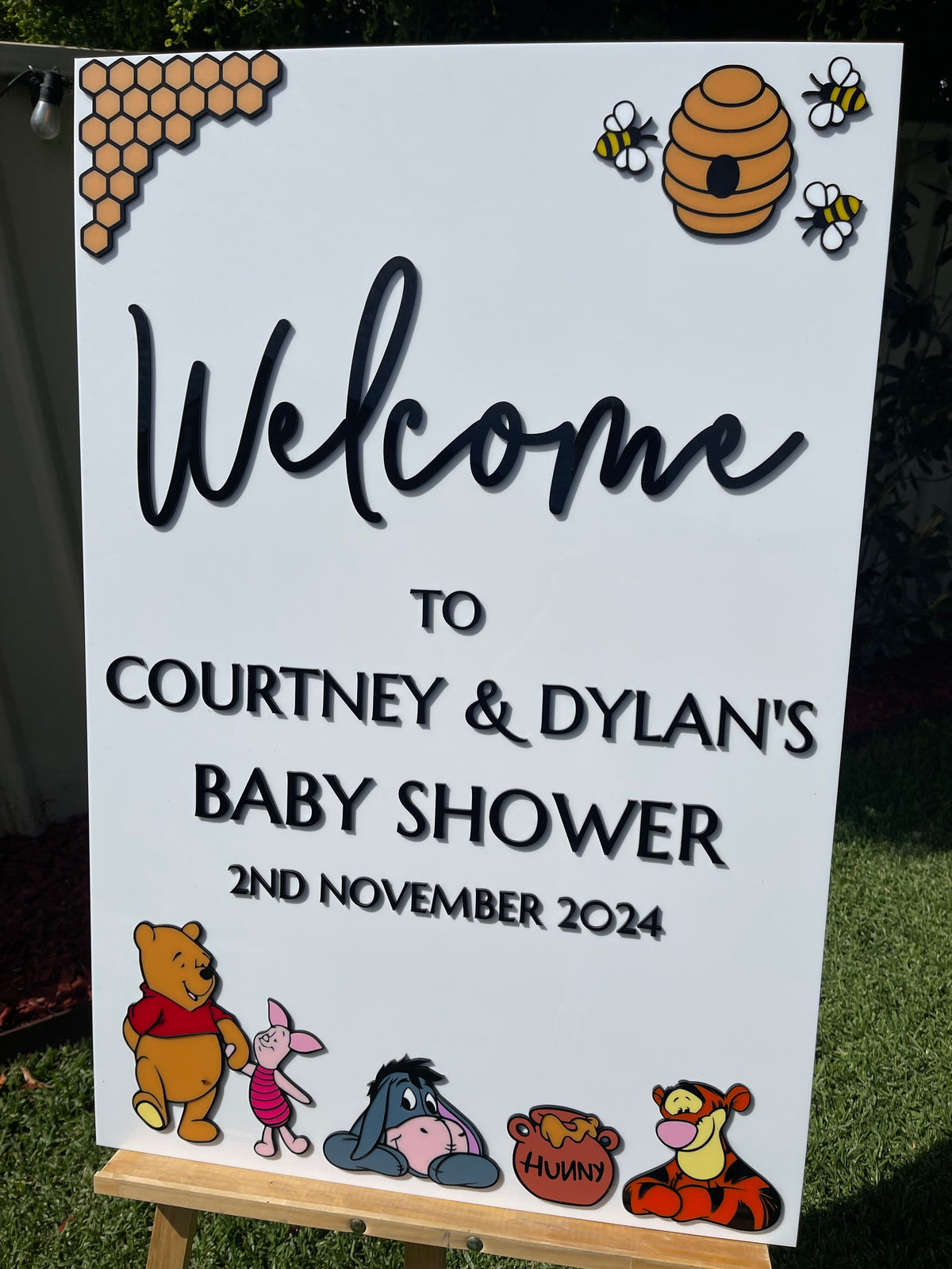 Baby Shower Sign - Pooh & Friends Design