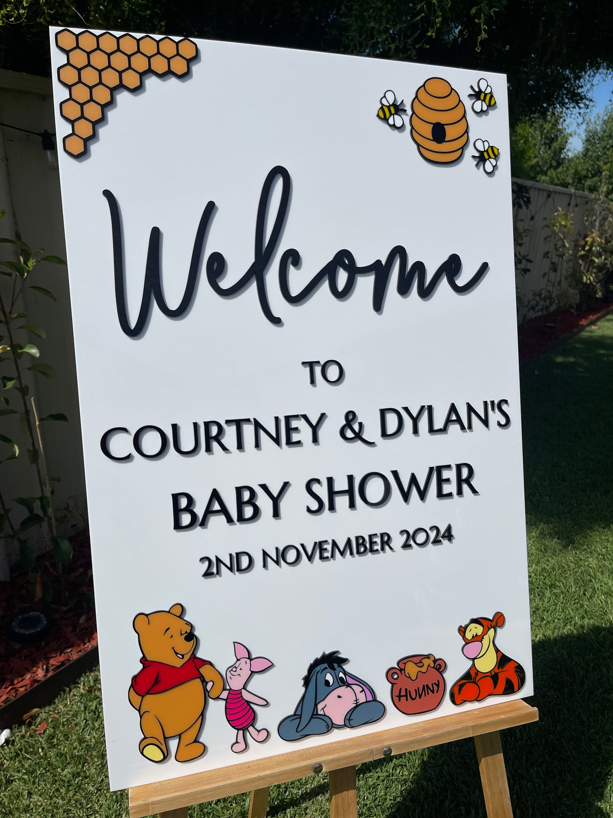 Baby Shower Sign - Pooh & Friends Design