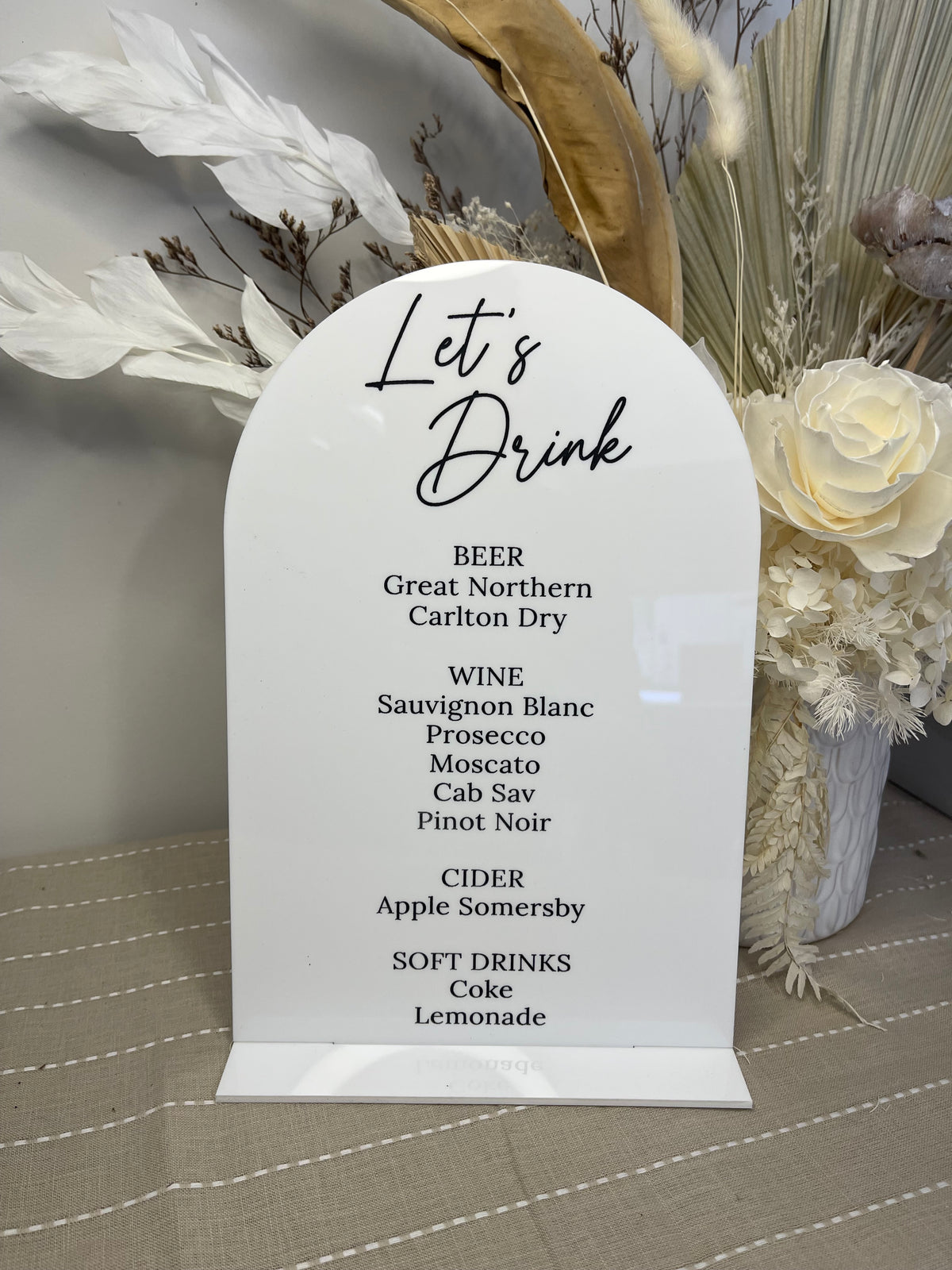 Bar & Menu Sign – Let's Drink Design
