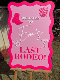 Hens Party Sign – Last Rodeo Design