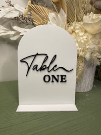 Table Numbers – Arch Design