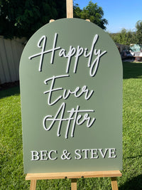 Engagement Party Sign – Happily Ever After Design