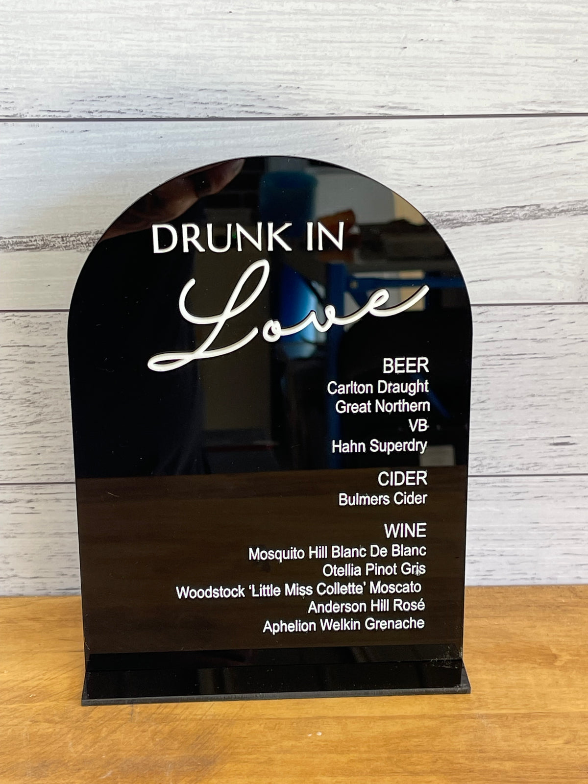 Bar & Menu Sign – Drunk In Love Design