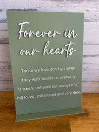 Memorial Sign – Forever In Our Hearts Design