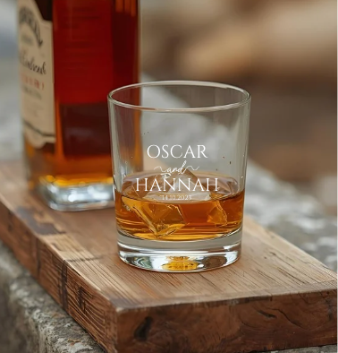 Wedding Engraved Whisky Tumbler