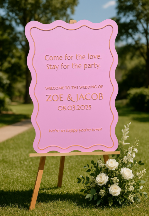 Welcome Sign – Come For The Love Design