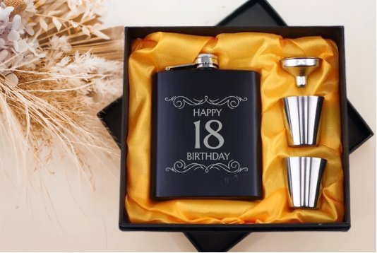 Birthday Whisky Flask Set