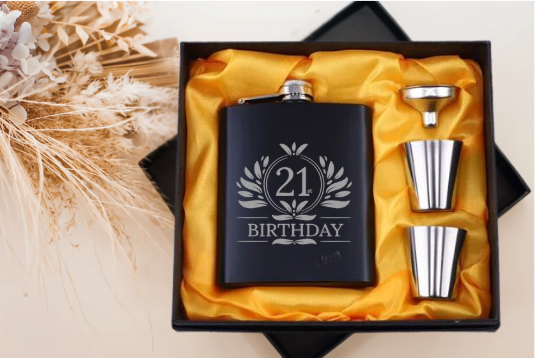 Birthday Whisky Flask Set