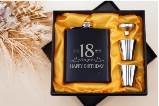 Birthday Whisky Flask Set