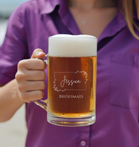 Bridesmaid Engraved Beer Glass