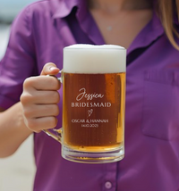Bridesmaid Engraved Beer Glass