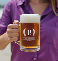 Bridesmaid Engraved Beer Glass
