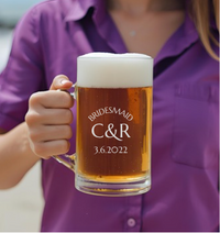 Bridesmaid Engraved Beer Glass