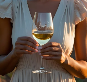 Bridesmaid Engraved Wine Glass