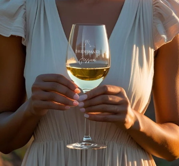 Bridesmaid Engraved Wine Glass