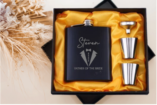 Groomsmen Whisky Flask Set