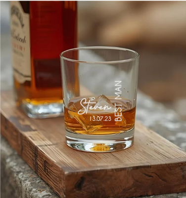 Groomsmen Engraved Whisky Tumbler