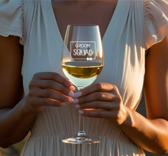 Bucks Engraved Wine Glass